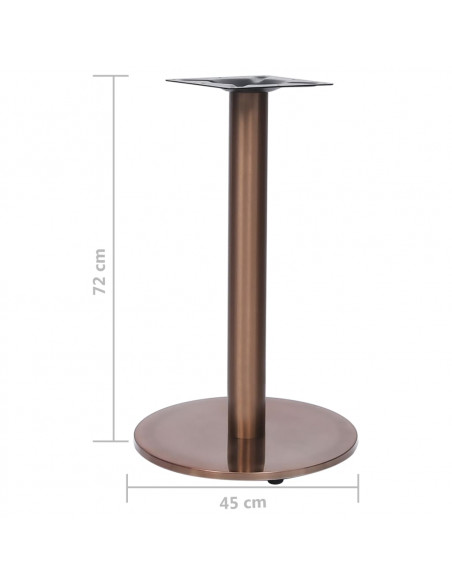 Gamba per Tavolino da Bistrò Oro Ø45x72 cm in Acciaio Inox