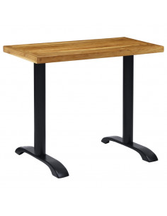 Gambe per Tavolino da Bistrò 2 pz Nero 61x8x72 cm in Ghisa 2