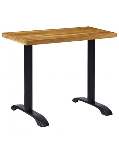 Gambe per Tavolino da Bistrò 2 pz Nero 61x8x72 cm in Ghisa