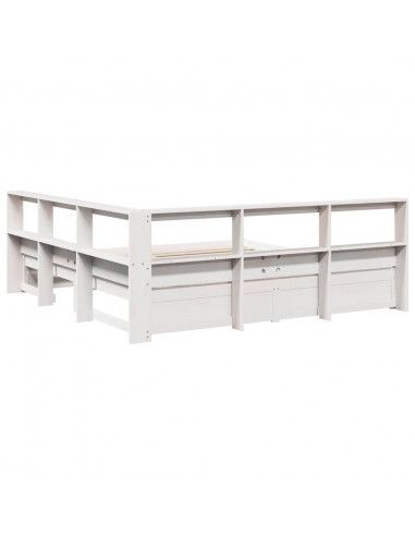 Giroletto con Libreria senza Materasso 180x200 cm in Legno Pino