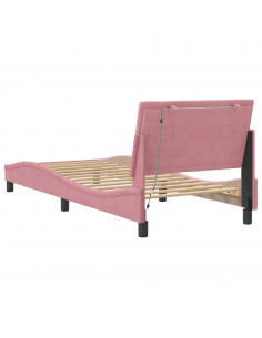 Giroletto con Luci LED Rosa 90x200 cm in Velluto 2