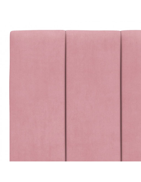 Giroletto con Testiera Rosa 90x200 cm in Velluto