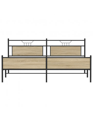 Giroletto senza Materaso in Metallo Rovere Sonoma 193x203 cm