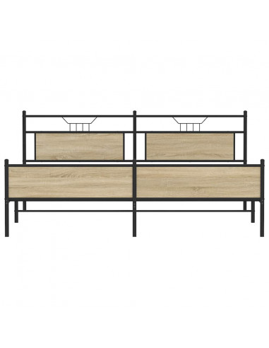 Giroletto senza Materaso in Metallo Rovere Sonoma 200x200 cm