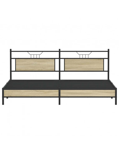 Giroletto senza Materaso in Metallo Rovere Sonoma 200x200 cm