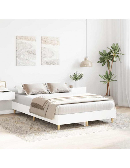 Giroletto senza Materasso Bianco 140x190 cm Legno Multistrato
