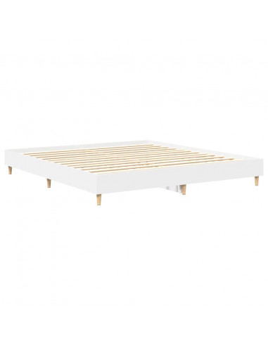 Giroletto senza Materasso Bianco 200x200 cm Legno Multistrato