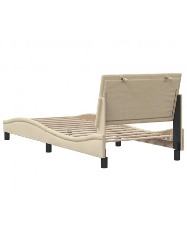 Giroletto senza Materasso Crema 80x200 cm in Tessuto