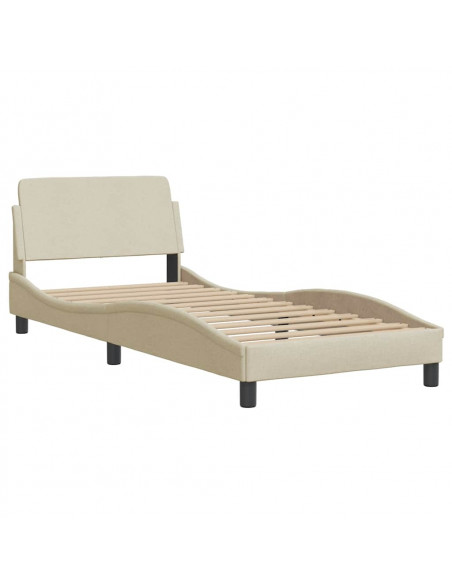 Giroletto senza Materasso Crema 80x200 cm in Tessuto