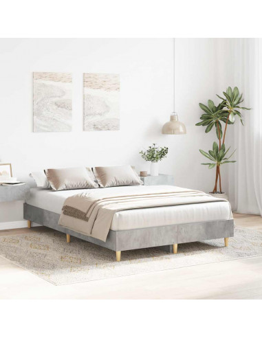 Giroletto senza Materasso Grigio Cemento 140x190 cm Truciolato