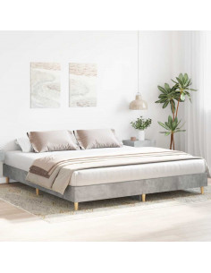 Giroletto senza Materasso Grigio Cemento 200x200 cm Truciolato 2