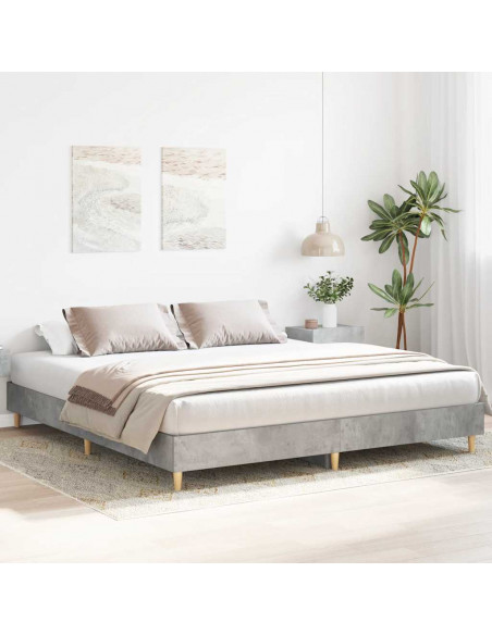 Giroletto senza Materasso Grigio Cemento 200x200 cm Truciolato