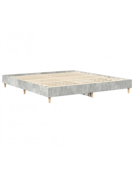 Giroletto senza Materasso Grigio Cemento 200x200 cm Truciolato