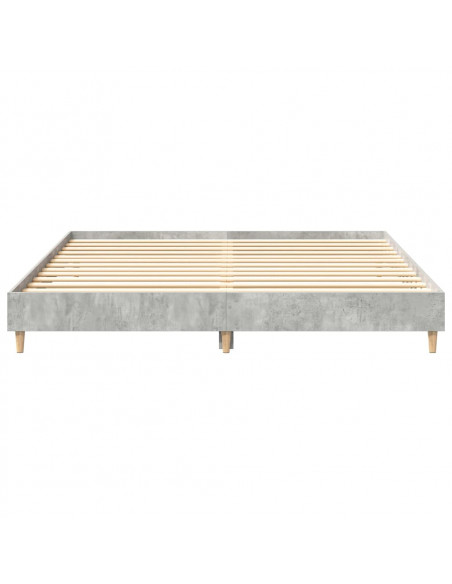 Giroletto senza Materasso Grigio Cemento 200x200 cm Truciolato