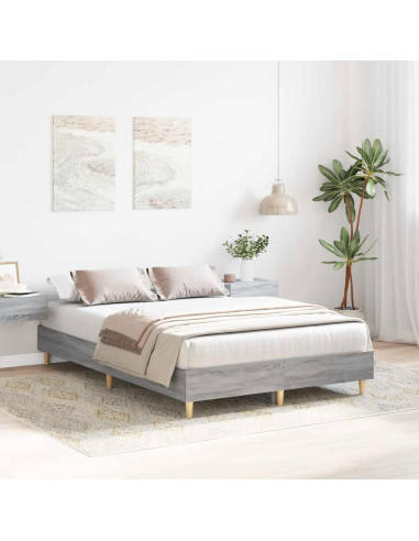 Giroletto senza Materasso Grigio Sonoma 140x190cm in Truciolato