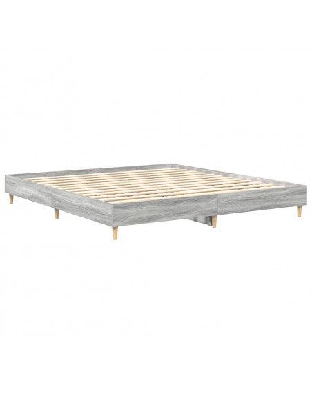 Giroletto senza Materasso Grigio Sonoma 200x200cm in Truciolato
