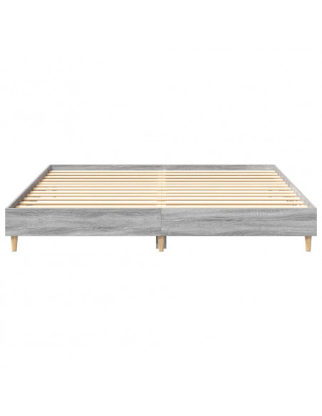 Giroletto senza Materasso Grigio Sonoma 200x200cm in Truciolato