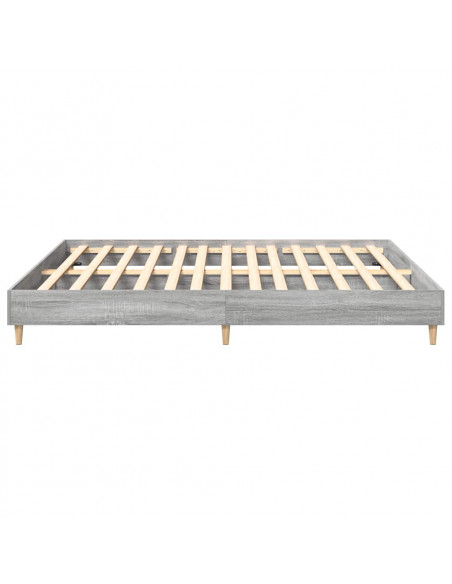 Giroletto senza Materasso Grigio Sonoma 200x200cm in Truciolato