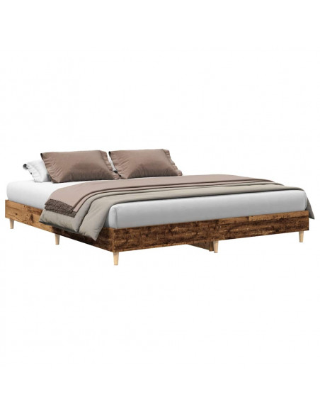 Giroletto senza Materasso Legno Antico 200x200 cm in Truciolato