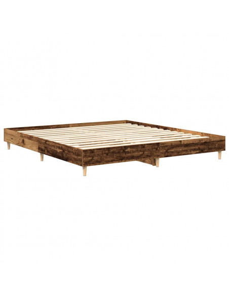 Giroletto senza Materasso Legno Antico 200x200 cm in Truciolato