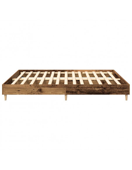 Giroletto senza Materasso Legno Antico 200x200 cm in Truciolato