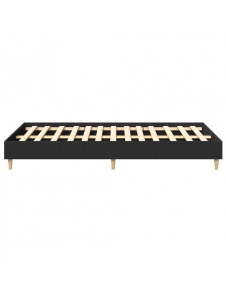 Giroletto senza Materasso Nero 120x190 cm in Legno Multistrato