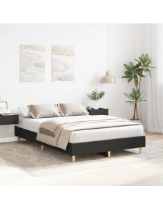 Giroletto senza Materasso Nero 140x190 cm in Legno Multistrato 2