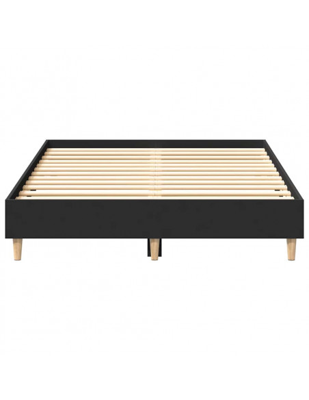 Giroletto senza Materasso Nero 140x190 cm in Legno Multistrato
