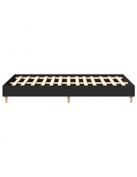 Giroletto senza Materasso Nero 140x190 cm in Legno Multistrato
