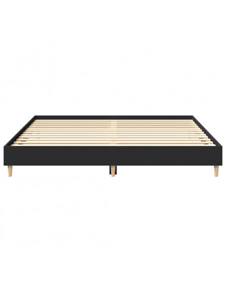 Giroletto senza Materasso Nero 200x200 cm in Legno Multistrato