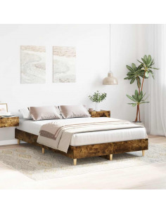 Giroletto senza Materasso Rovere Fumo 140x190 cm in Truciolato 2