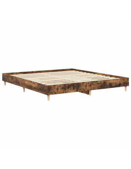 Giroletto senza Materasso Rovere Fumo 200x200 cm in Truciolato