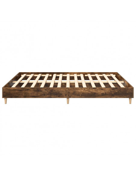 Giroletto senza Materasso Rovere Fumo 200x200 cm in Truciolato