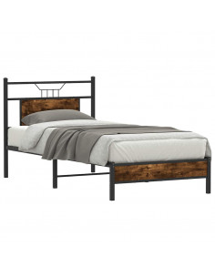 Giroletto senza Materasso Rovere Fumo 90x190 cm in Truciolato 2