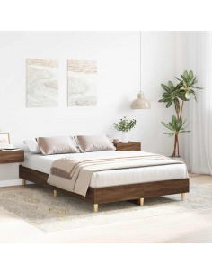 Giroletto senza Materasso Rovere Marrone 135x190 cm Truciolato 2