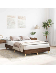 Giroletto senza Materasso Rovere Marrone 140x190 cm Truciolato 2