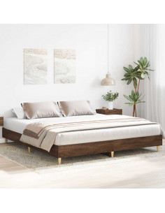 Giroletto senza Materasso Rovere Marrone 200x200 cm Truciolato 2