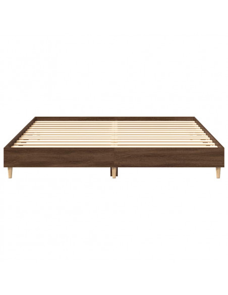 Giroletto senza Materasso Rovere Marrone 200x200 cm Truciolato
