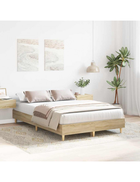 Giroletto senza Materasso Rovere Sonoma 135x190cm in Truciolato