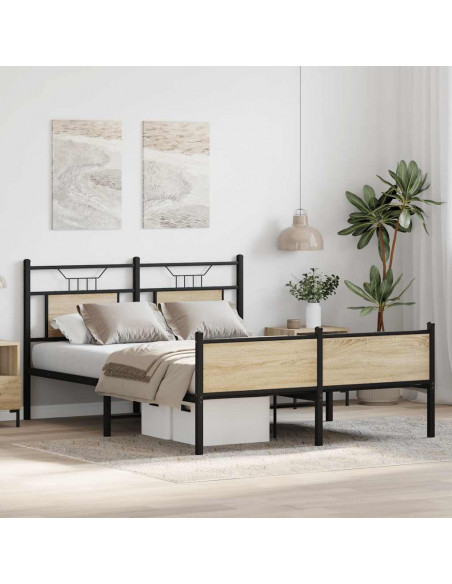 Giroletto senza Materasso Rovere Sonoma 137x190cm in Truciolato