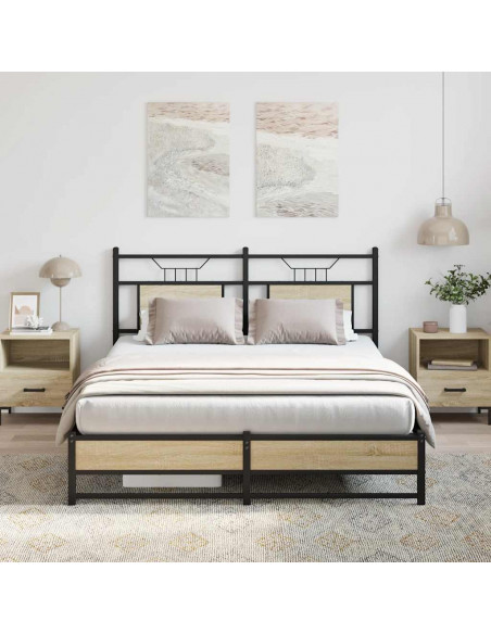 Giroletto senza Materasso Rovere Sonoma 137x190cm in Truciolato
