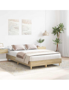 Giroletto senza Materasso Rovere Sonoma 140x190cm in Truciolato 2