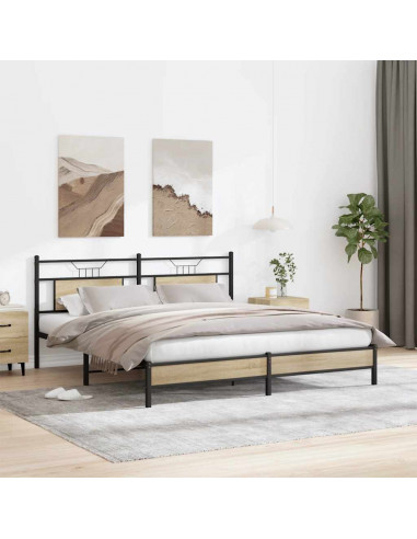 Giroletto senza Materasso Rovere Sonoma 160x200cm in Truciolato