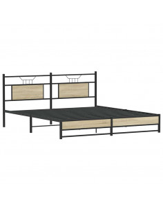 Giroletto senza Materasso Rovere Sonoma 160x200cm in Truciolato 2