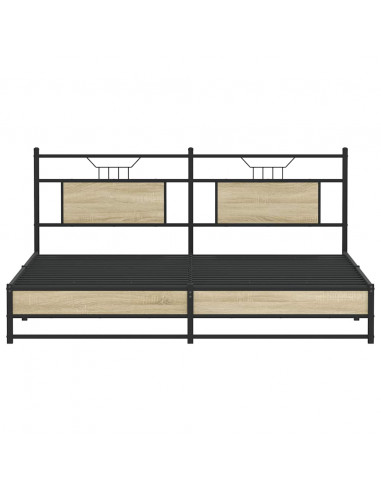 Giroletto senza Materasso Rovere Sonoma 160x200cm in Truciolato