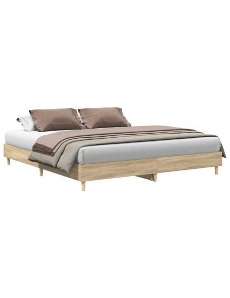 Giroletto senza Materasso Rovere Sonoma 200x200cm in Truciolato