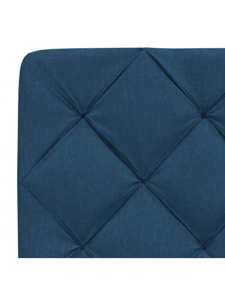 Letto con Materasso Blu 100x200 cm in Tessuto