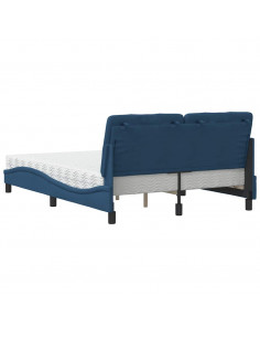 Letto con Materasso Blu 120x200 cm in Tessuto
