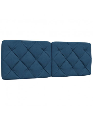 Letto con Materasso Blu 120x200 cm in Tessuto