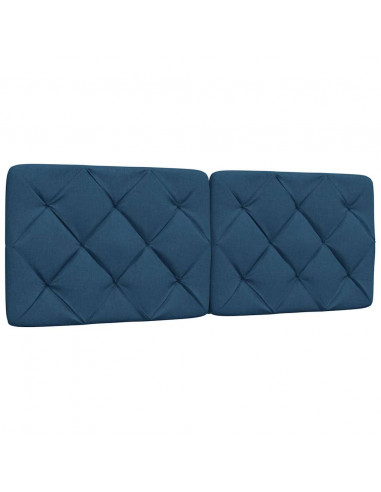 Letto con Materasso Blu 140x200 cm in Tessuto